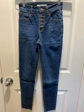 KanCan High-Rise Button-Fly Stretch Jeans